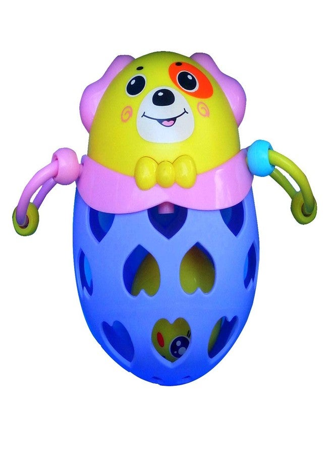 IndusBay Push and Shake Soft Tumbler Rattle Doll Safe & Non Toxic Roly Poly with Soothing Sound for Babies & Toddlers - Image 2